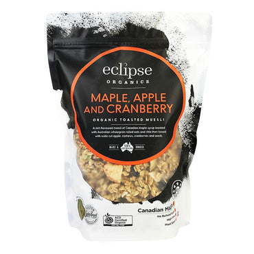 Eclipse Organics Muesli, Toasted Maple Apple and Cranberry 450g